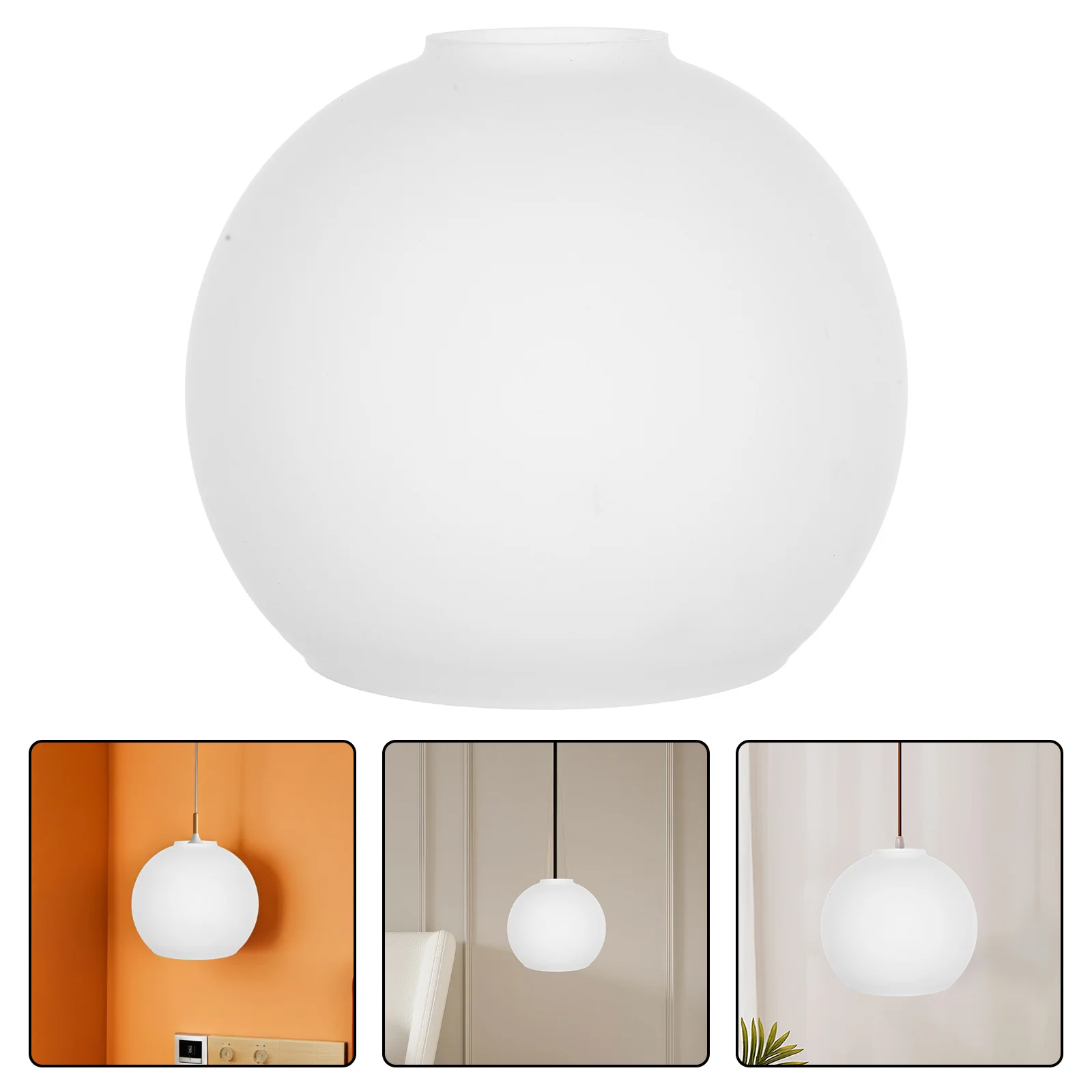 

2Pcs Glass Lamp Shade Milk White Globe Frosted Dome Replacement for Pendant Light Ceiling Lamp Fixture Cover Pendant Light Shade