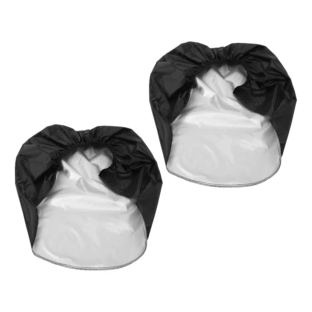 

2pcs Tire Rv Spare Car Camper Black Spare Wheel Covers Wheel Protector Snow Rain UV Shield Dirt Guard Trailer Vehicle