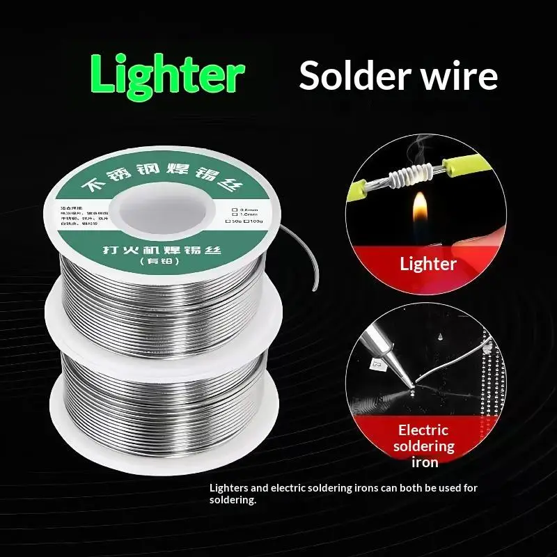0.8mm 1.0mm Soldering Wire Rosin Core Solder Roll 20g 50g 100g No Clean Flux Electronic Welding Tool