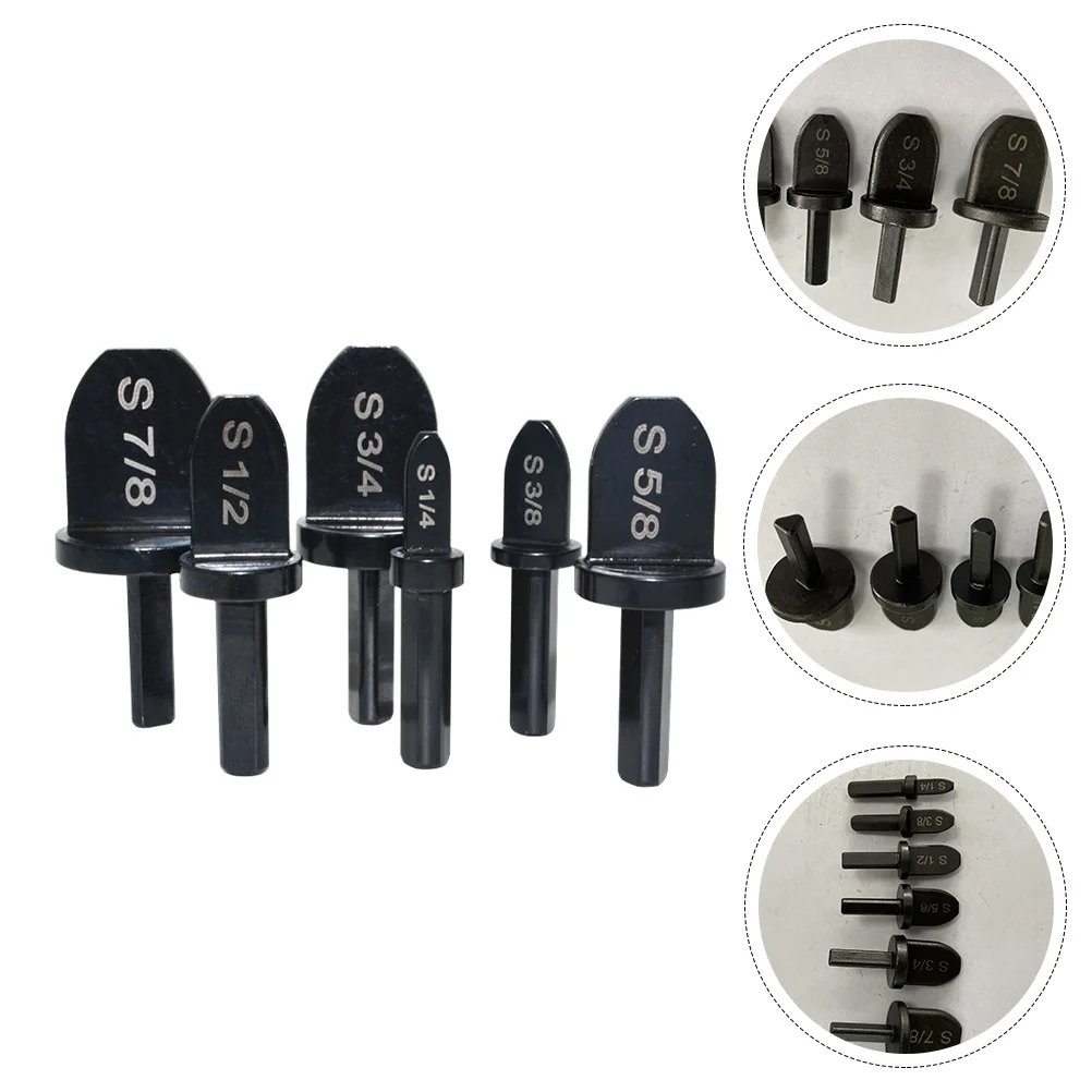 

6 Pcs Copper Pipe Expander Flaring Tool Head Shape Tools Black Steel Tube