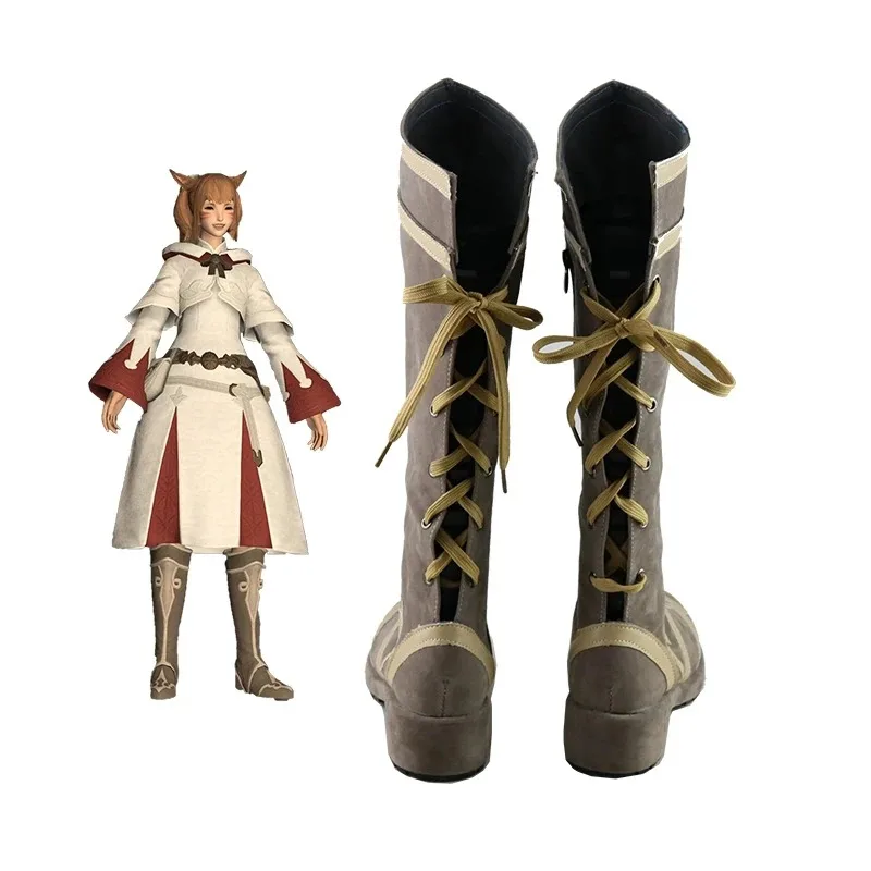 

2025 11 FF14 White Magic School Uniform Halloween Carnival Party Cosplay Shoes Boots Costume