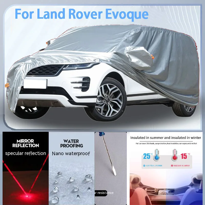 For Land Rover Evoque Full Car cover with UV protection and Winter Insulation roles,Rainproof,Snowproof Ati-frost properties.