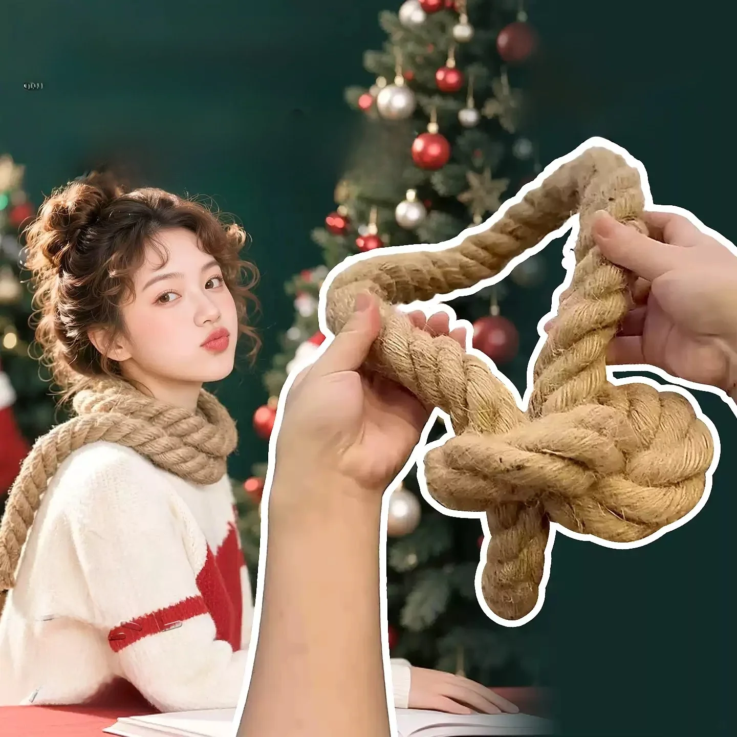 

Охладитесь с помощью забавного шарфа из джутовой веревки – уникальный подарок для фанатов корейской тематики, теплый, однотонный, длинный, прямоугольный.