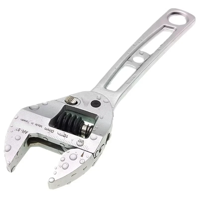 Multi-function Adjustable Wrench Water Heating Installation Automatic Return Short Handle Wrench Portable Hand Tool Accessories