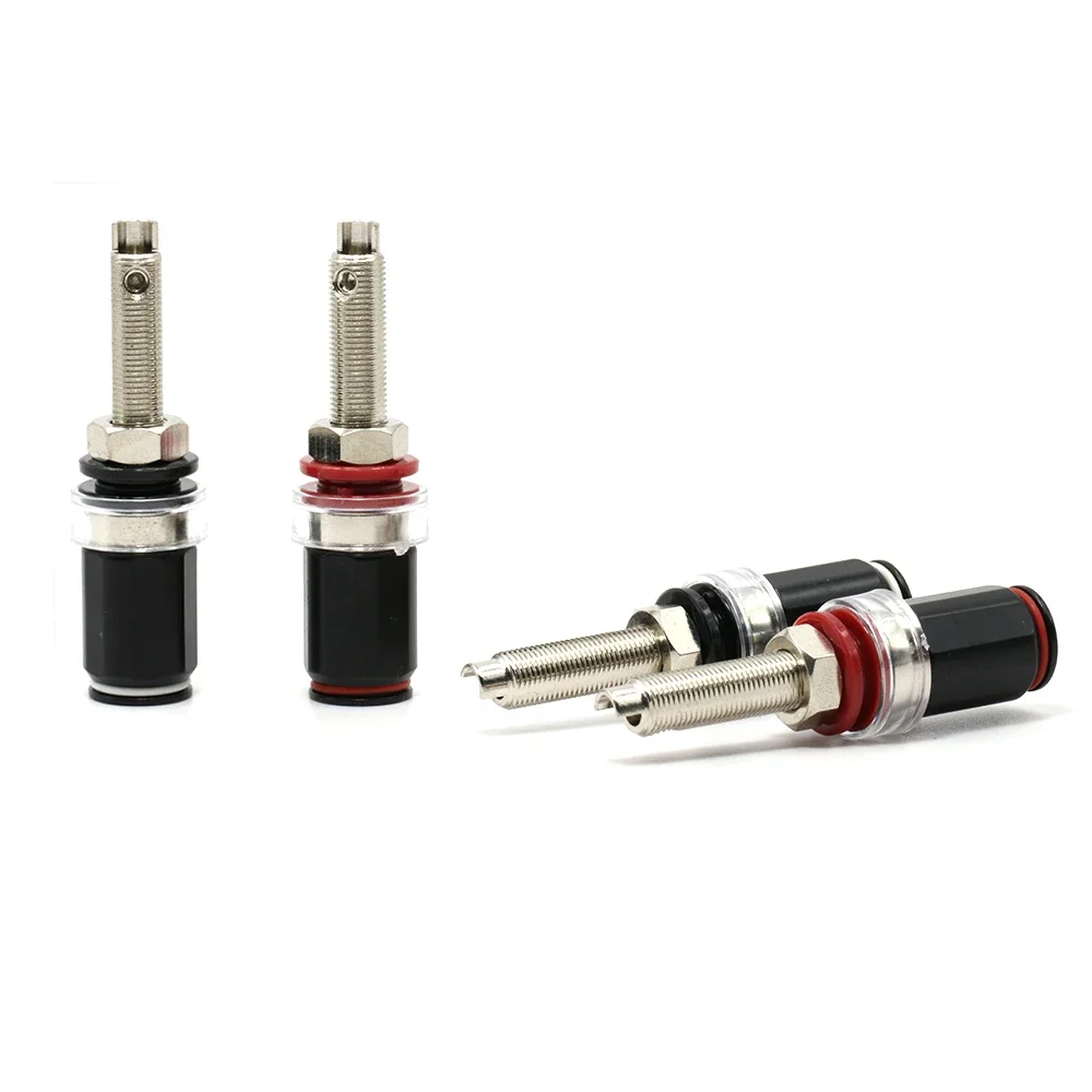 4Pcs BP1119 Gold/Rhodium Plated HIFI Amplifier Speaker Terminal Binding Post rear-stage solderless banana socket long