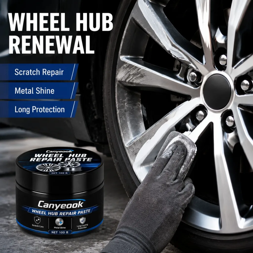 CANYEOOK Wheel Hub Repair Paste Restore Scratches & Scuffs, Restore Metallic Shine, Anti-Oxidation Protective Coating , 100g