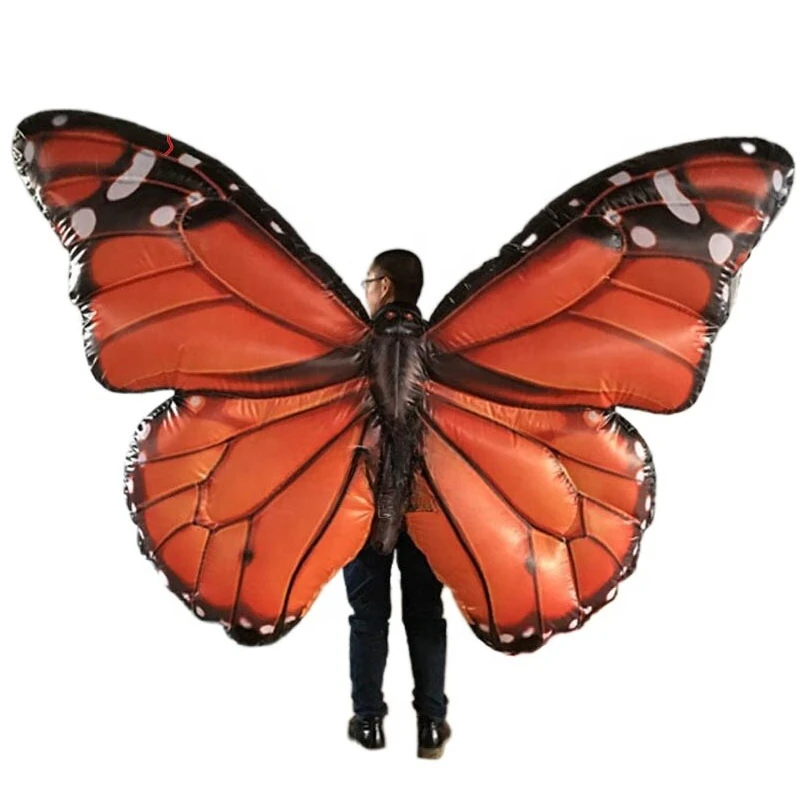 Hanging Butterfly Decorations Wedding Large Light Emitting Diode Luminous Decorative Butterfly Wings Props Butterfly Decorations