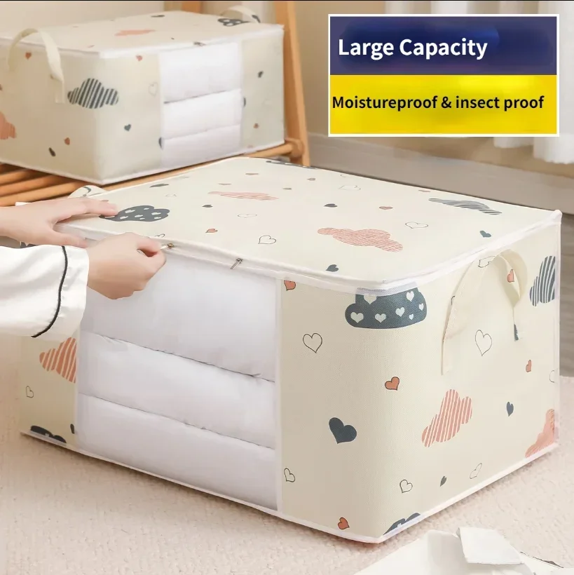 Visual Quilt Storage Bag Household Wardrobe Quilt Clothes Organizer Large Capacity Blanket Sorting Bags Dust-proof Moving Bag