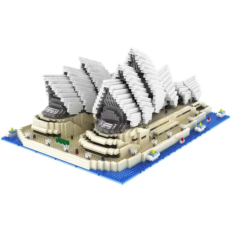 2937 Stück Sidney Opera House Bausteine MOC Modellbausatz – Berühmtes Wahrzeichen der Stadt Architektur Montagespielzeug zum Sammeln