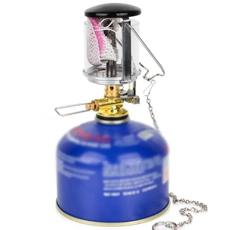 80LUX Butane Lantern Piezoelectric Automatic Ignition Portable Aluminum Gas Light Lantern for Outdoor Use,Camping, Hiking