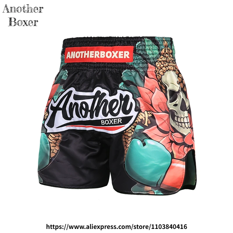 

Muay Thai Shorts Men Women Youth Skull Skeleton Thai Boxing Shorts 2026 New Gym Fight Wear Training Competition Kickboxing Pants