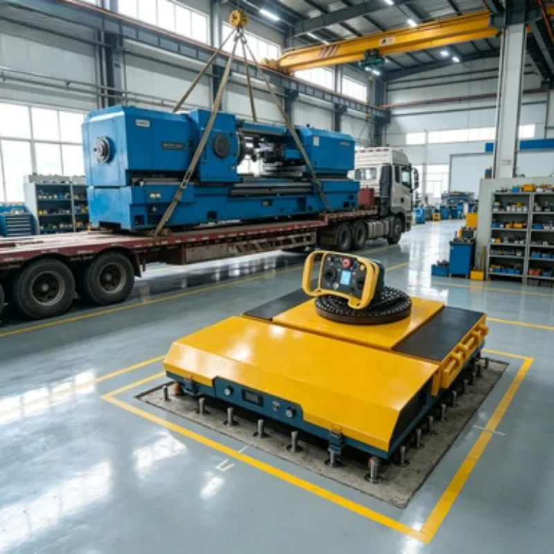 Multi-Tonnage Electric Tank Trolley, Remote Control Transporter & Heavy Load Mover – Rotating & Lifting with Rubber Wheels