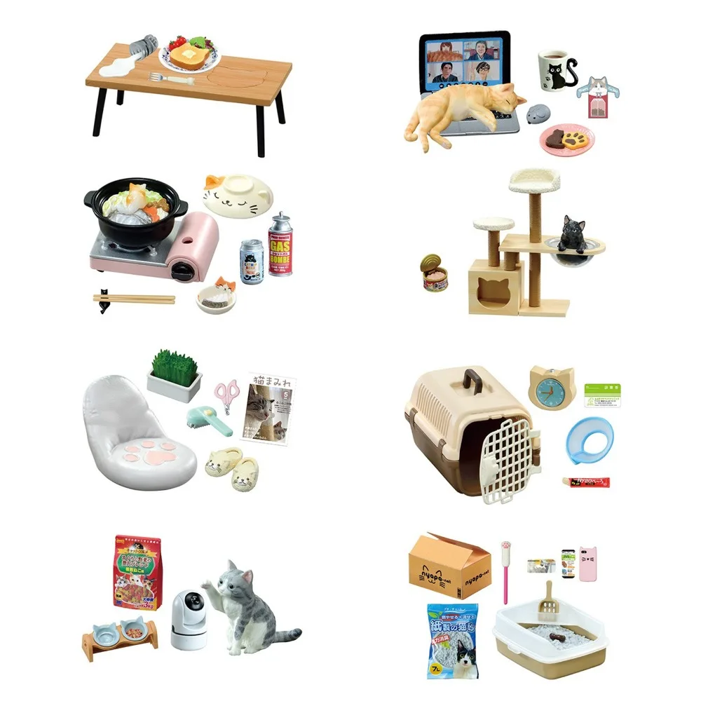 Rement Nekota San Life with Cats Blind Box Miniature Scene Kawaii Desk Decor Mystery Box Collectible Toy Surprise Gift for Fan view 6