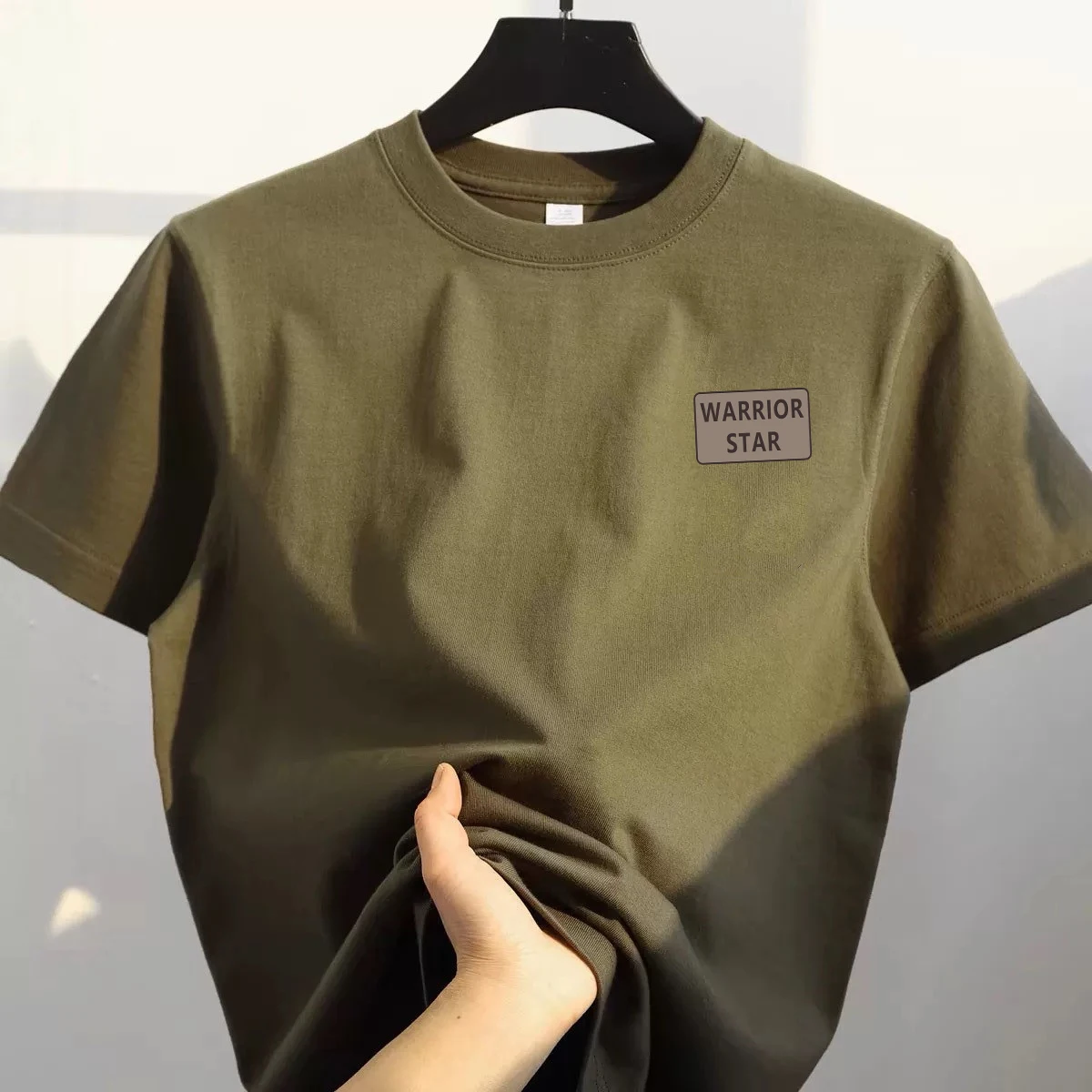 

Повседневная футболка в американском стиле, из чистого хлопка, летняя, универсальная, с принтом, свободного кроя, с круглым вырезом, толстовка