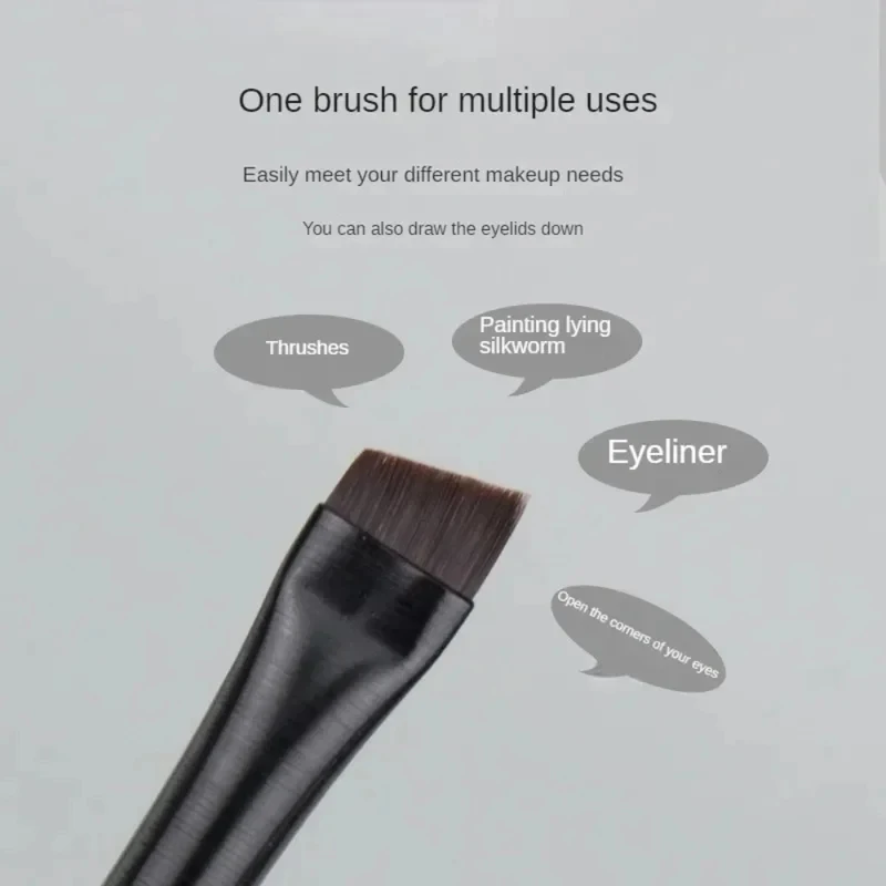 2-12Pcs Upgrade Blade Eyeliner Brush Ultra Thin Fine Angle Flat Eyebrow Brush Under The Eyes Place Precise Detail Brush
