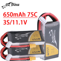 NEW TATTU 11.1V Lipo Battery 650mAh 75C With XT30/XT60 For RC Helicopter Quadcopter FPV Racing Drone Parts 3S Drones Battery