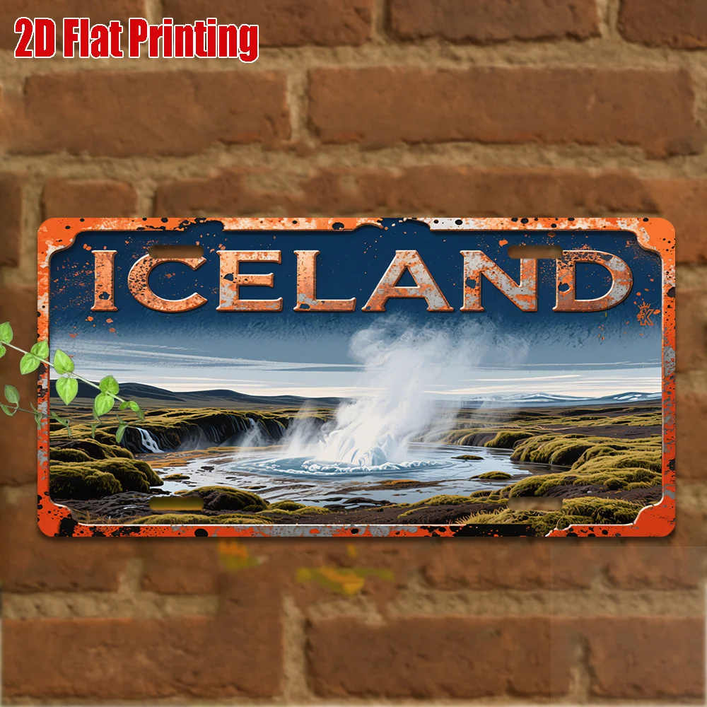 2D Flat, 2D Flat Printing, 1pc, Vintage Metal Sign, Only for decoration, Outdoor Wall Art (11.8