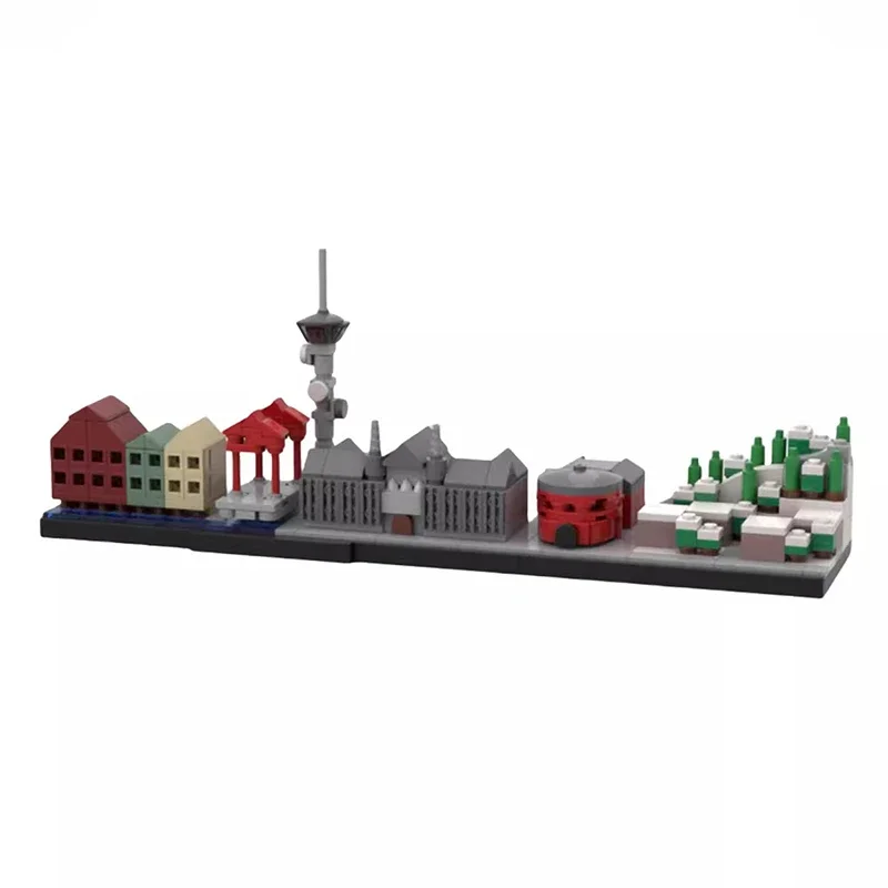 MOC City Skyline blocs de construction ensembles d'architecture Maldives Leipzig Athènes Cambridge New York Darmstadt jouets pour enfants Collection cadeau
