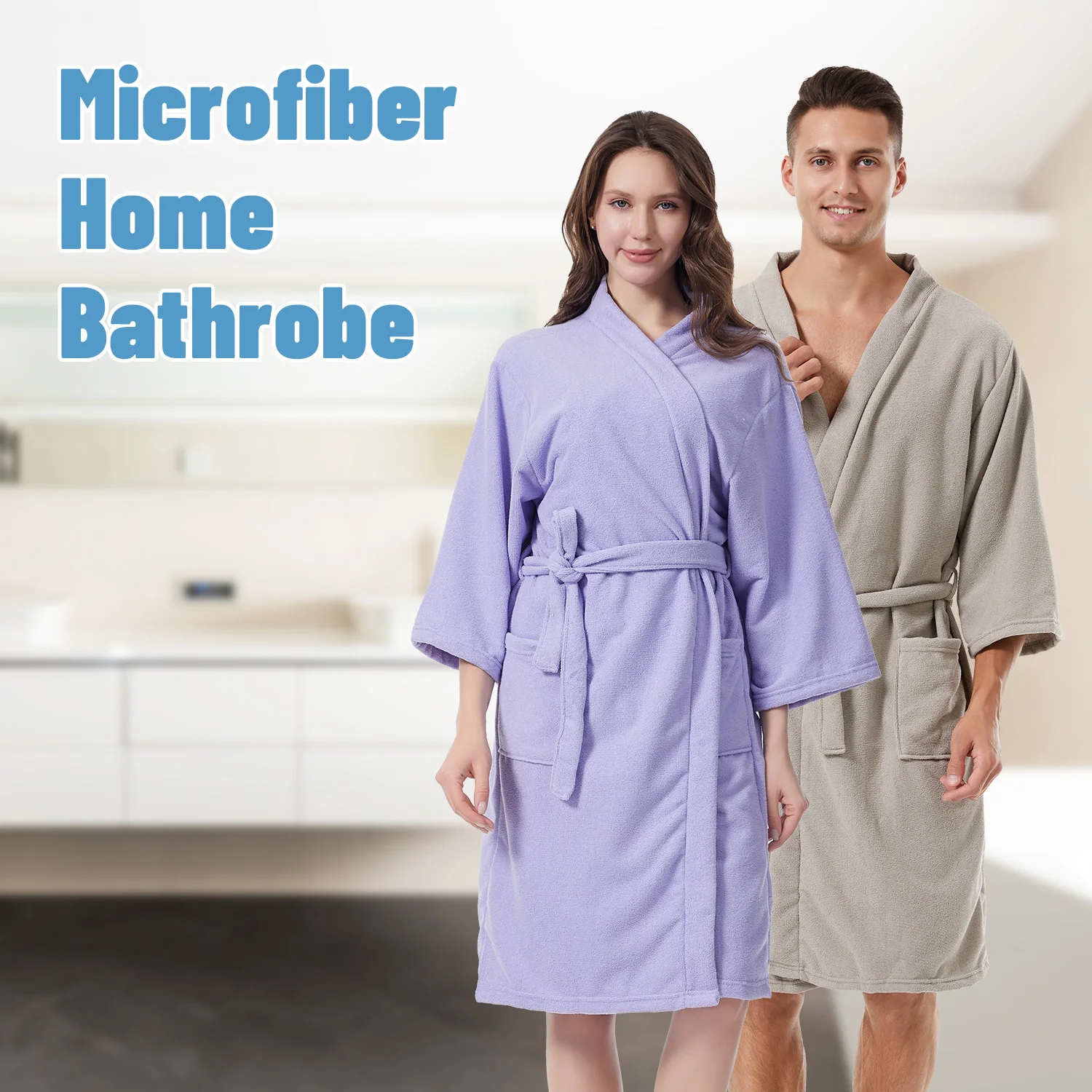 

Mutao Looped Bathrobes, Soft Long Towel Robe for Men and Women - Super Absorbent, Quick Dry, Warm - One Size Fits All