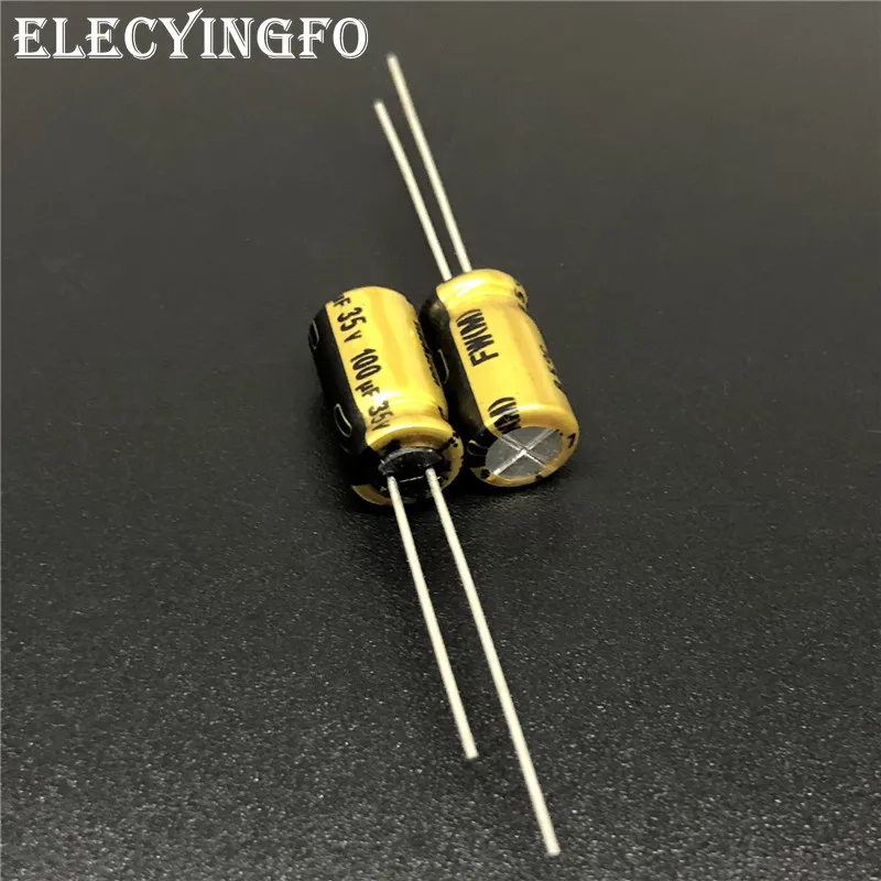 

10Pcs/100Pcs 100uF 35V NICHICON FW Series 6.3x11mm 35V100uF HiFi Audio Capacitor