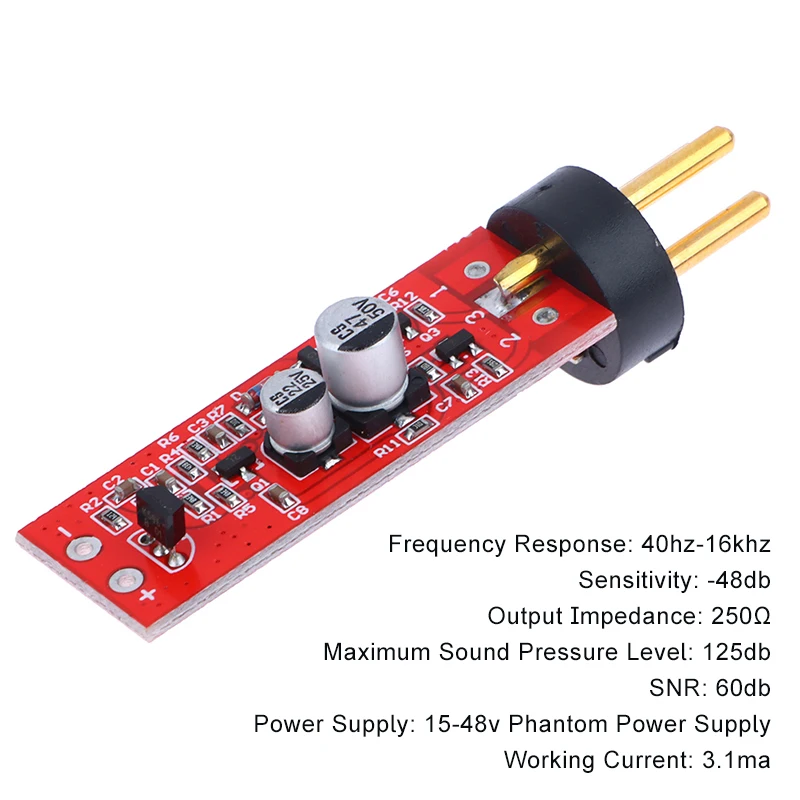 Condenser Microphone Recording Amplifier Module 40hz-16khz Power Electret Microphone Amplifier Diy Modified Circuit Board