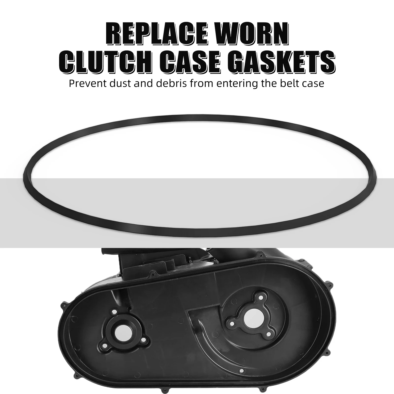 NICECNC EPDM Rubber UTV Clutch Cover Gasket For Polaris General XP 1000 Ranger Crew 570 900 RZR 570 900 5526449 or 5521831