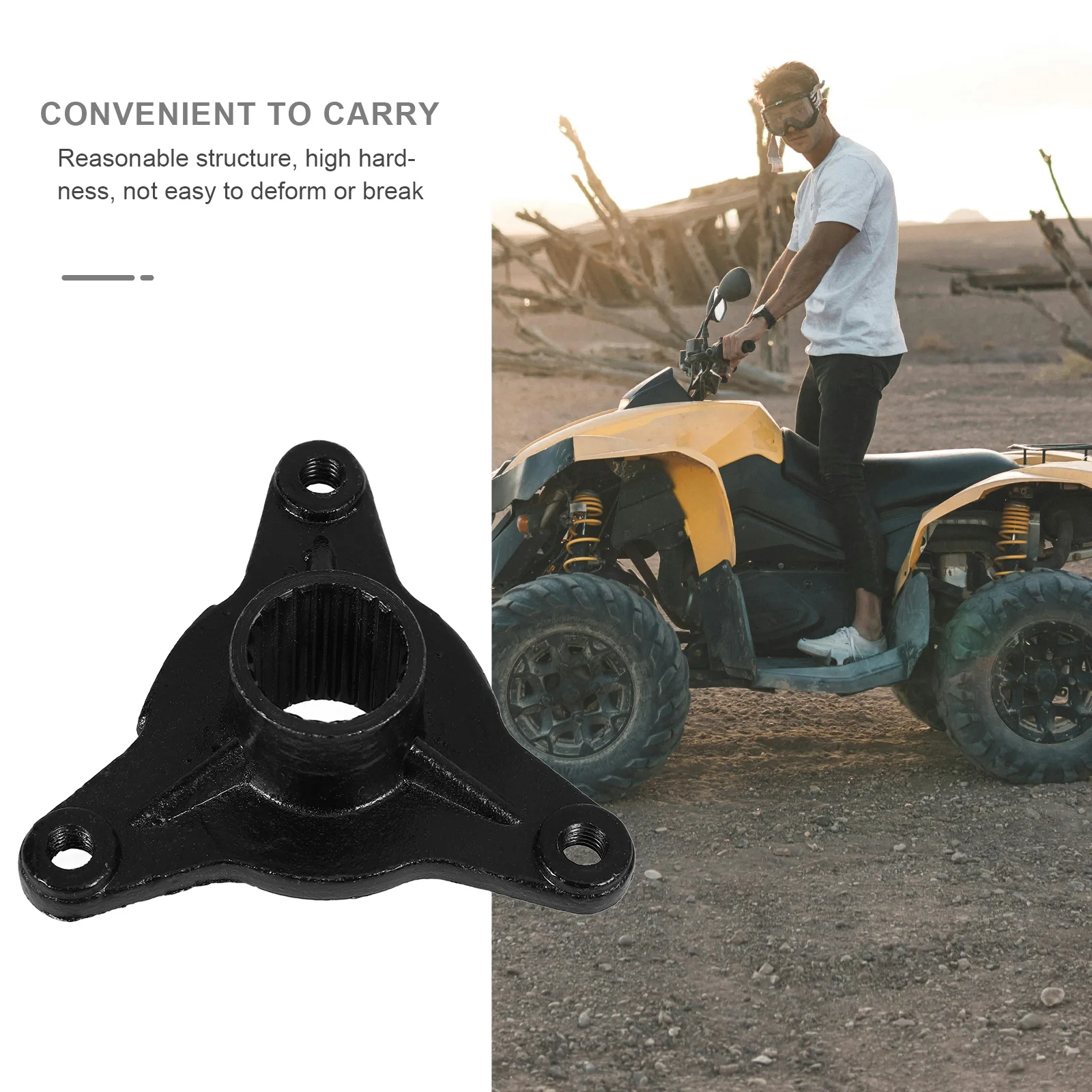

Front Wheel For Go Kart Atv Parts Sturdy Axle Hub Wheel Rim Hub Replacement Universal Fitment Easy Installation Compatible With