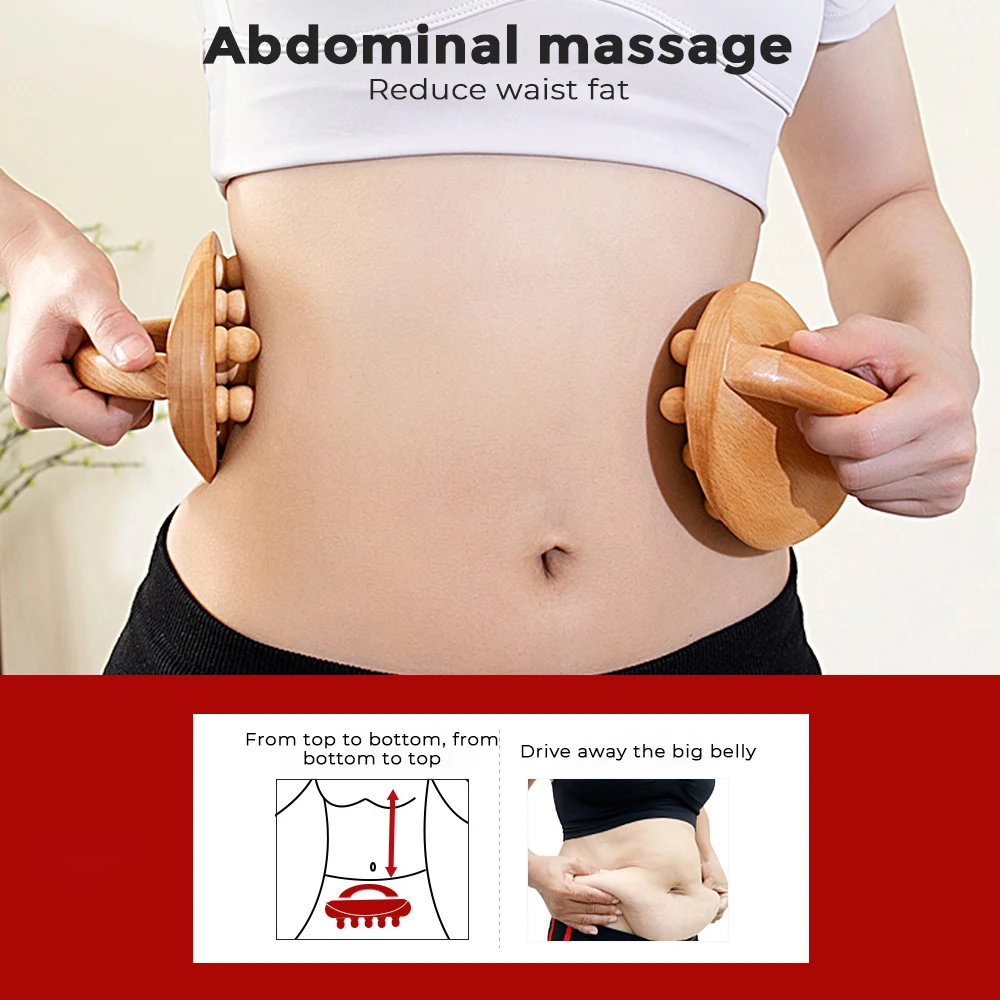 

14-bead Meridian Brush Whole Body Universal Massage Skin Relief Lymphatic Drainage Massager Wooden Massage Body Brush