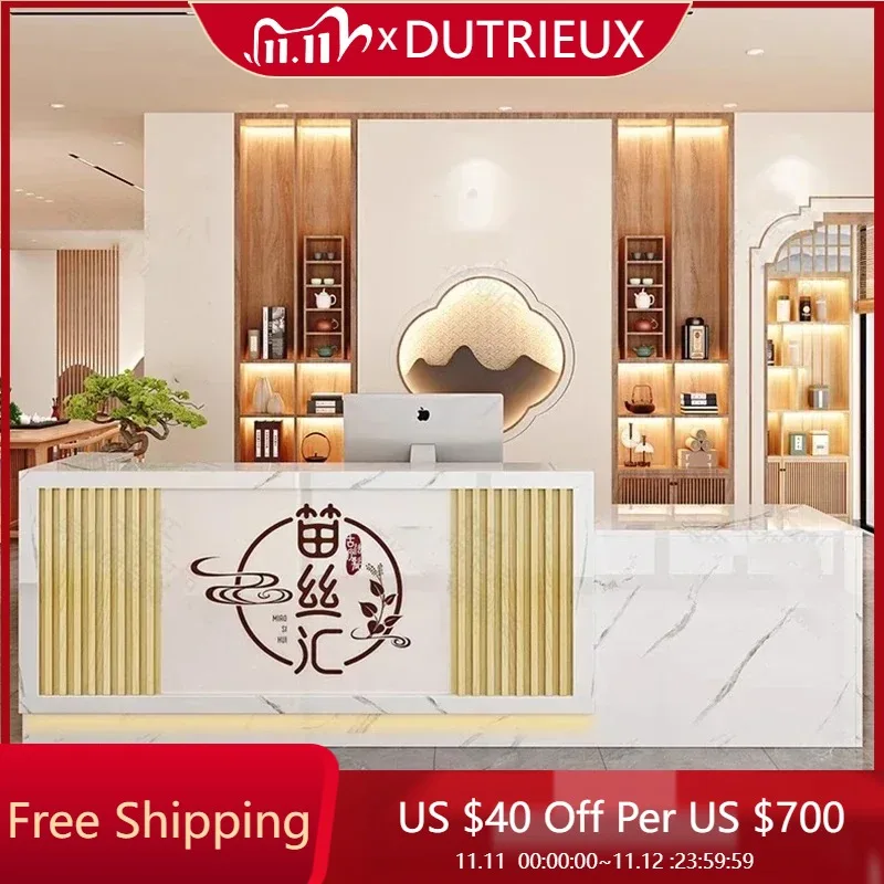 

Trendy Salon Reception Desks Beauty Office Nordic Beauty Hotel Safe Reception Desks Luxury Mostrador De Tienda Hotel Furniture