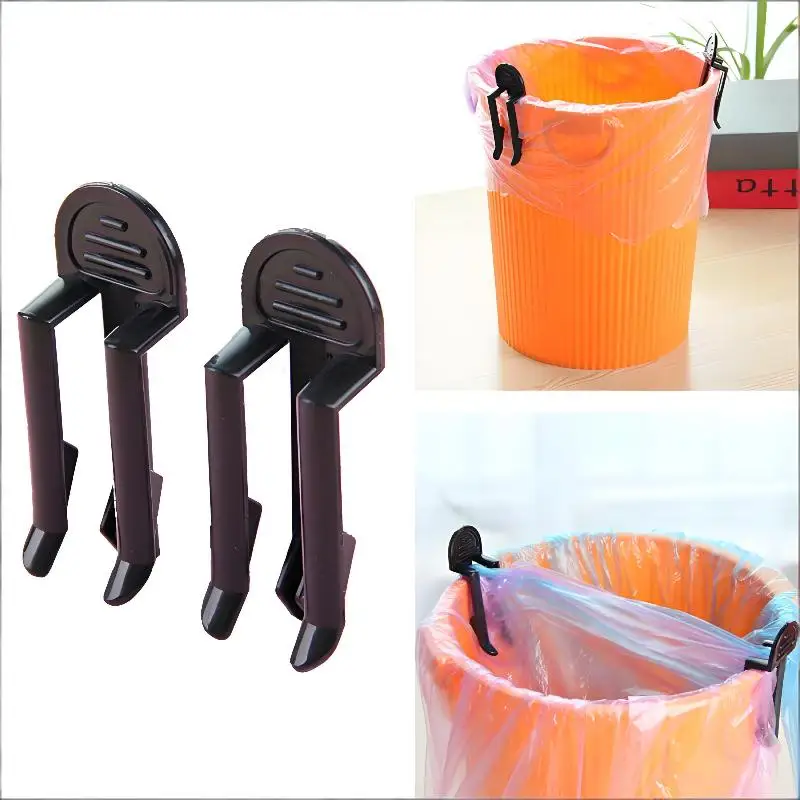 10pcs Durable Plastic Garbage Bag Clips - Easy Waste Bin Holder, Trash Can Securing Gadgets For Home Organization