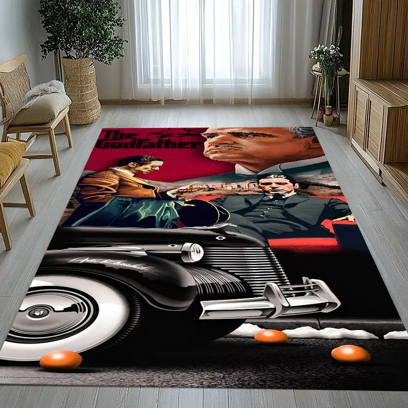 Vintage Movie The Godfather Vito Corleone Soft Non-Slip Area Rug for Living Room,Bedroom Playroom Carpet Mat for Sofa,Home Decor