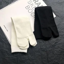 Combed Cotton Split Toe Man Woman Socks Solid Color Small Stripe Comfortable Soft Two-Toed Japanese Harajuku Women's Tabi Sox