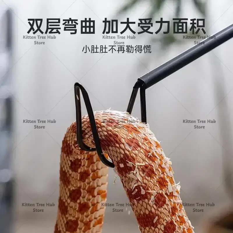 High-quality Aluminum alloy Snake Hook Safety Retractable Professional Reptile Snake Catching Tools Reptiles Hook Safe Distance