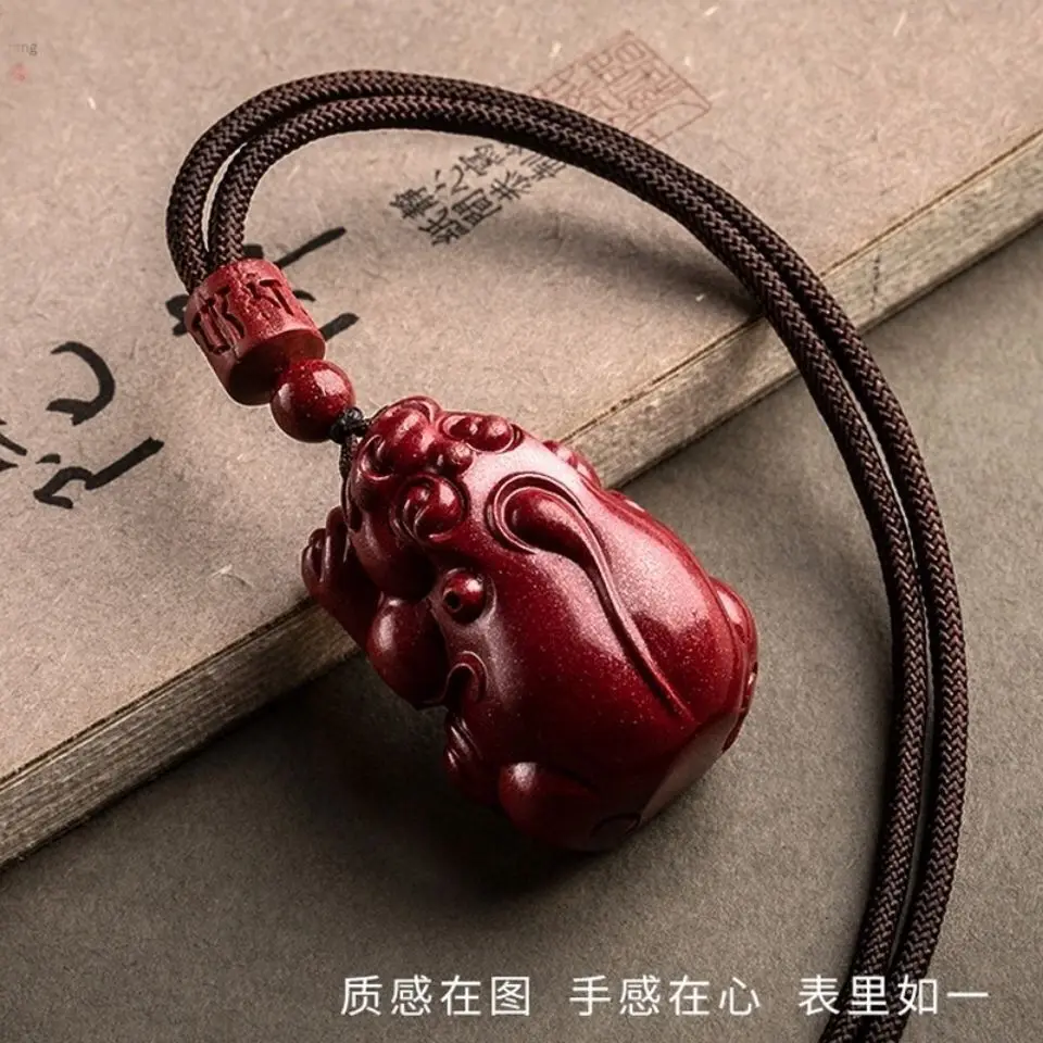 

Pure Natural Cinnabar Fortune Pixiu Pendant Lucky Pendant for Men and Women Pendant Jewelry