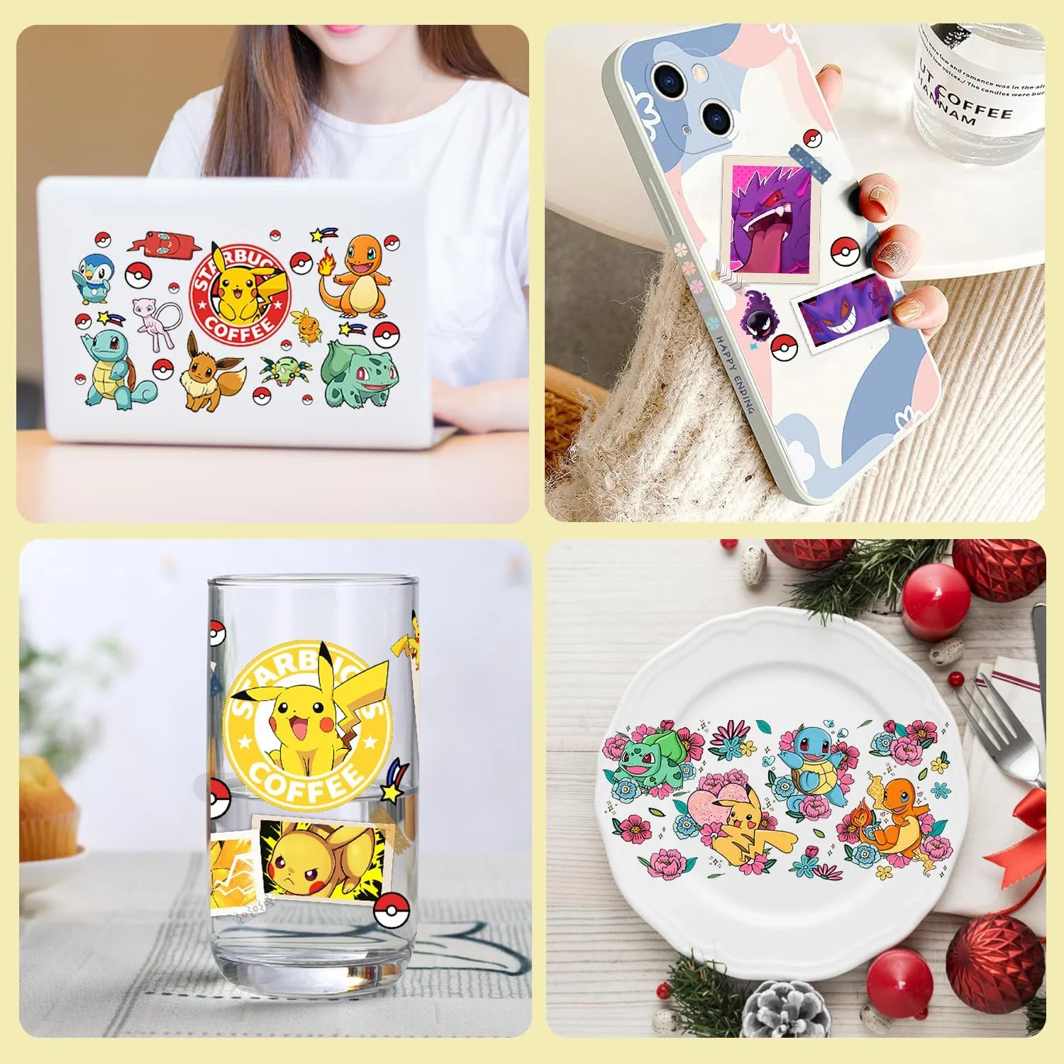 Miniso Cartoon Elf 16OZ UV DTF Cup Wraps Transfer Sticker For Glass Libbey Can Bottle Selfadhesive Washable DIY Custom