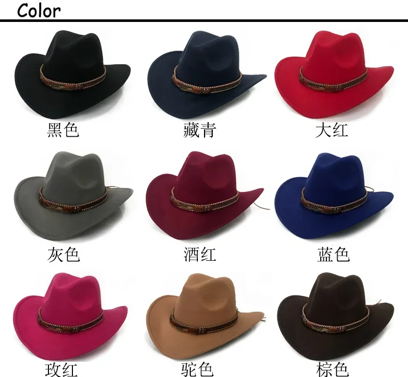 

Fashion Cowboy Hat Faux Leather Men and Women Travel Caps Fashion Western Hats Cowboy Sun Hat