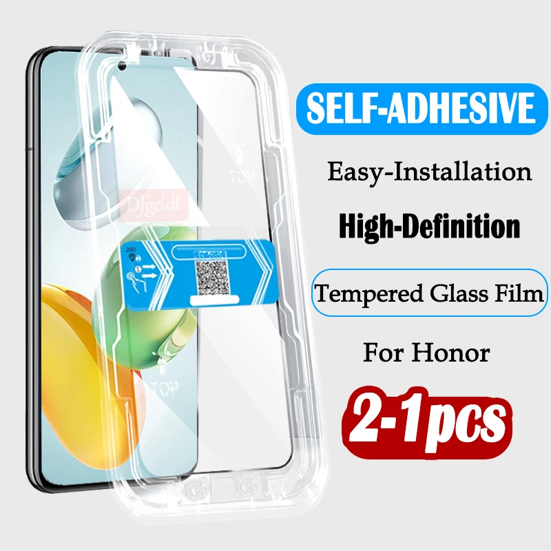 HD Glass With One-click Fitting For Honor 200 90 Smart 70 50 Lite X60i X50i X9 X8b X8a X8 X7b X7a X7 X6b X6a X6 Screen Protector