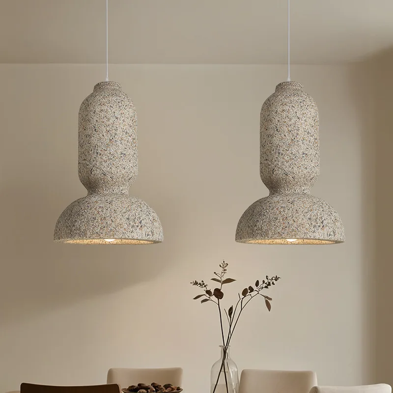 Wabi-sabi Resin Chandeliers For Restaurant Decor Japanese Personality Design E27 LED Bulb Pendant Light for Living Room
