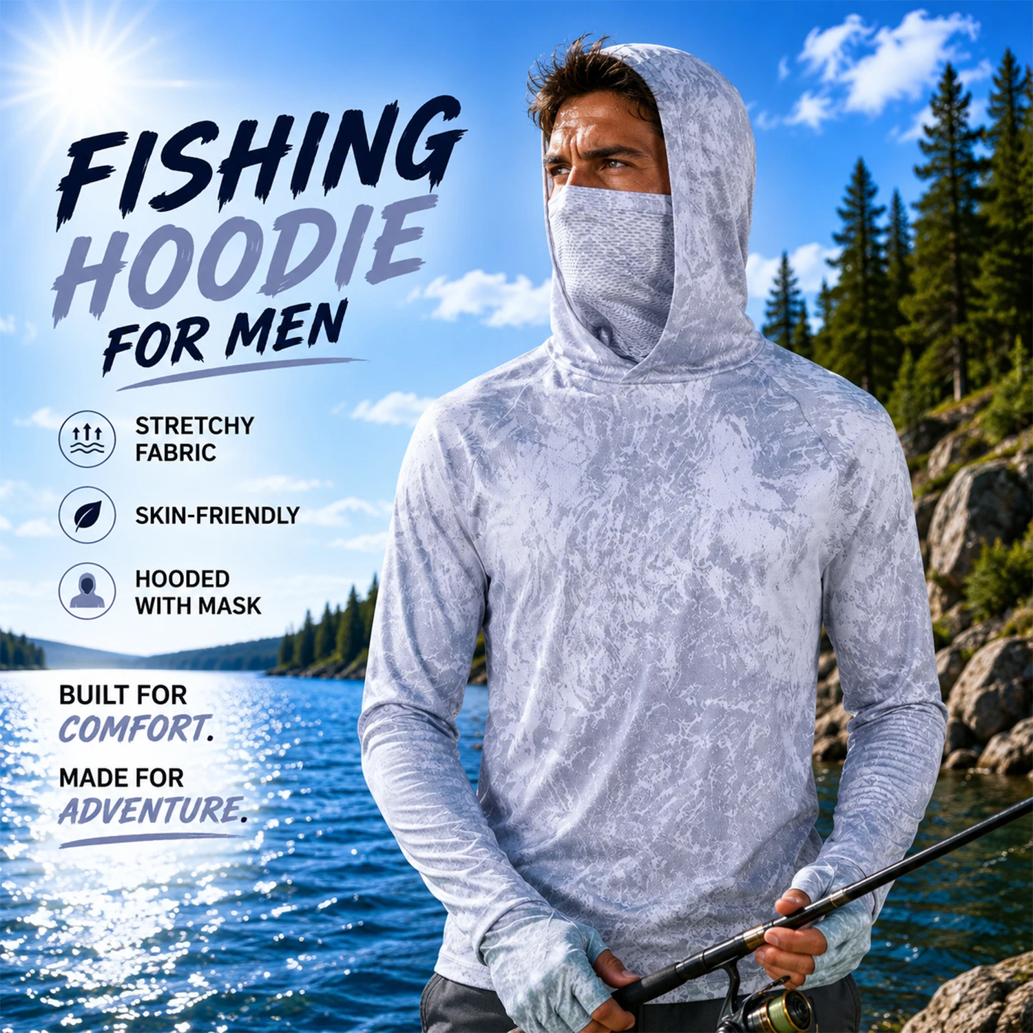 Summer Outdoor Clothing - Camisa de Pesca Anti-UV para Hombre,