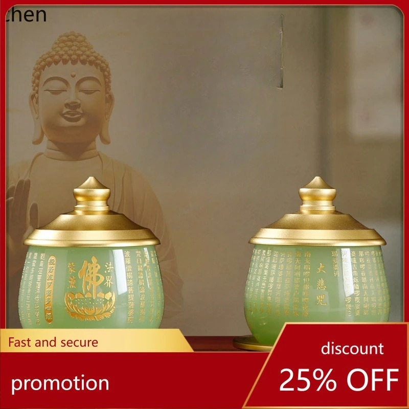 Cz water offering  shrine offering cup - holy water cup - crystal jade guanyin water purification cup  home worship ornament