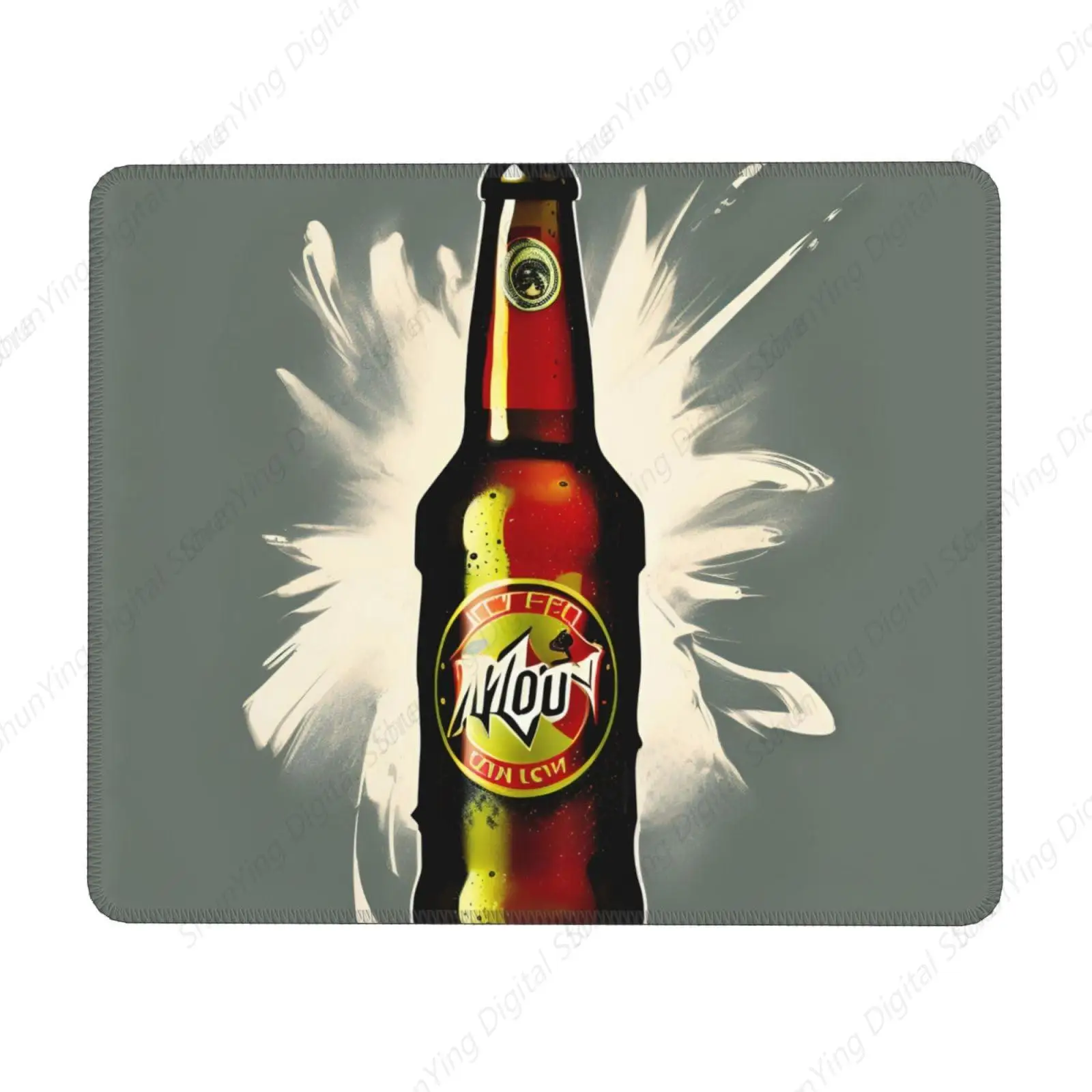 

Beer Bubble Printing Pattern Game Mouse Pad Office Laptop Design Office Desk Pad Durable Washable Mouse Pad 18*22cm