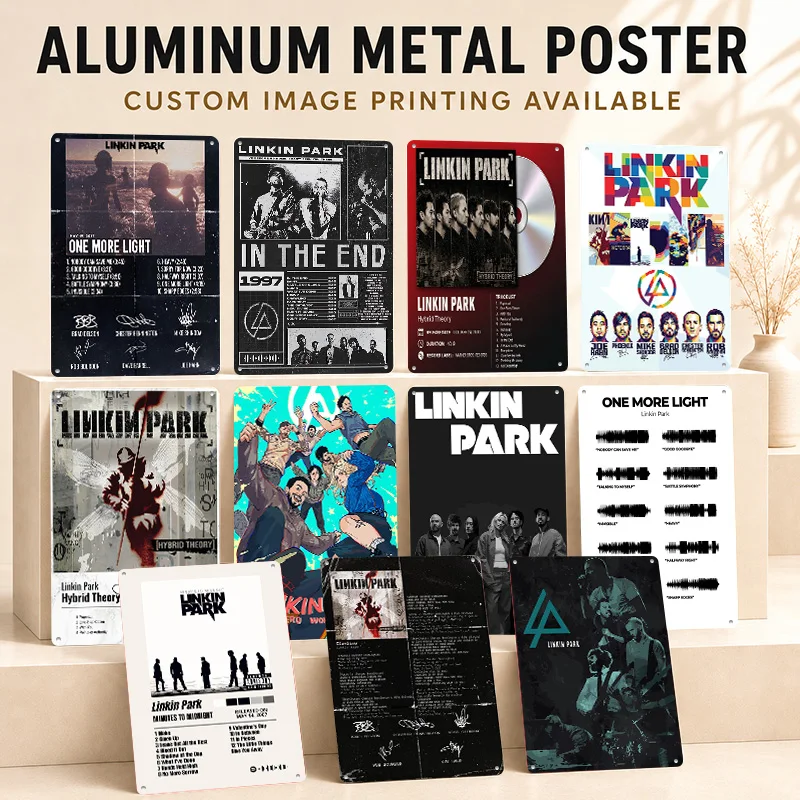 Linkin Band Aluminum Posters Personalized Metal Tin Sign Premium Expressive Vocal Star Graphic Wall Art For Music Rooms And Fans