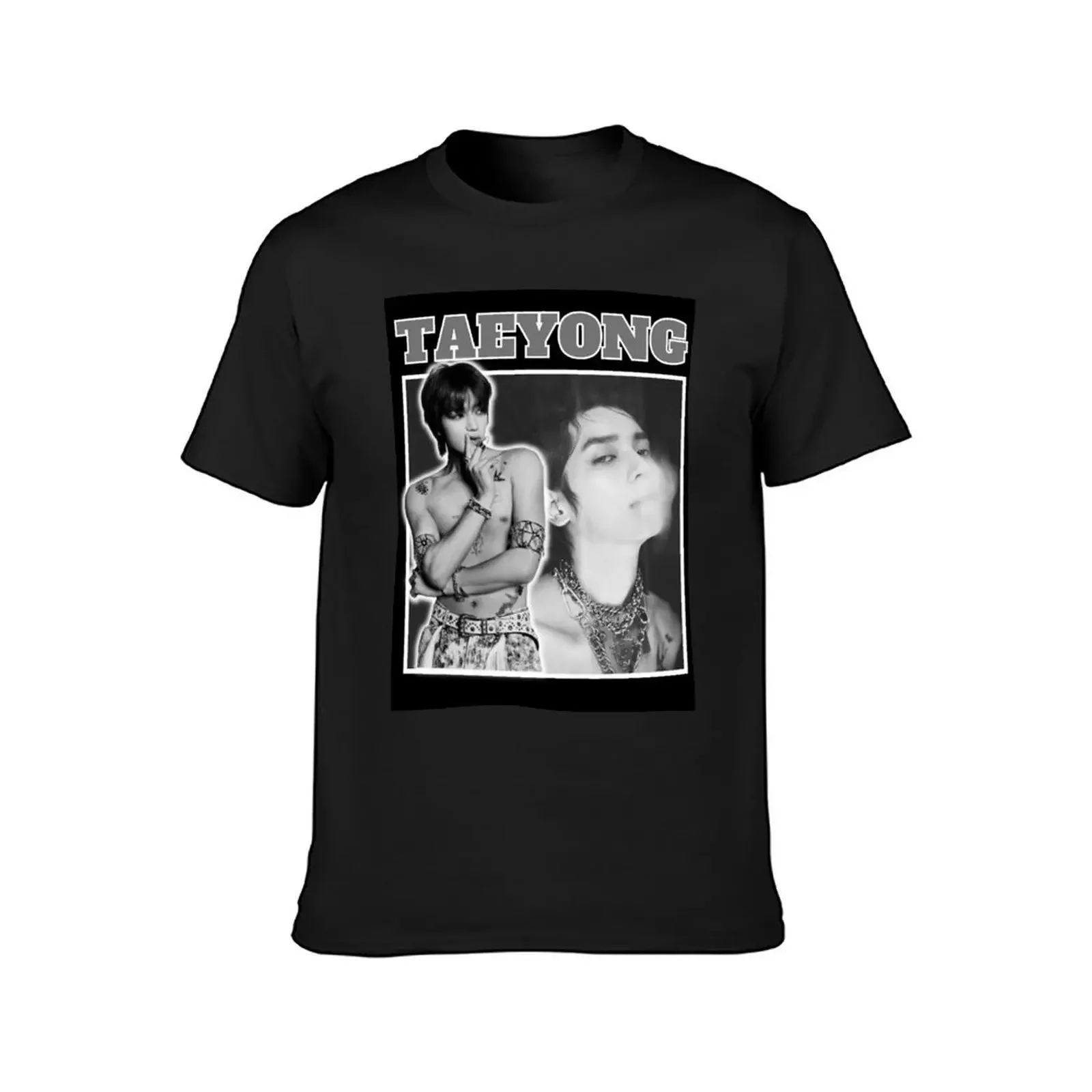 Taeyong (Black Version) T-Shirt summer tops anime figures vintage graphic tee man clothes Short sleeve tee men