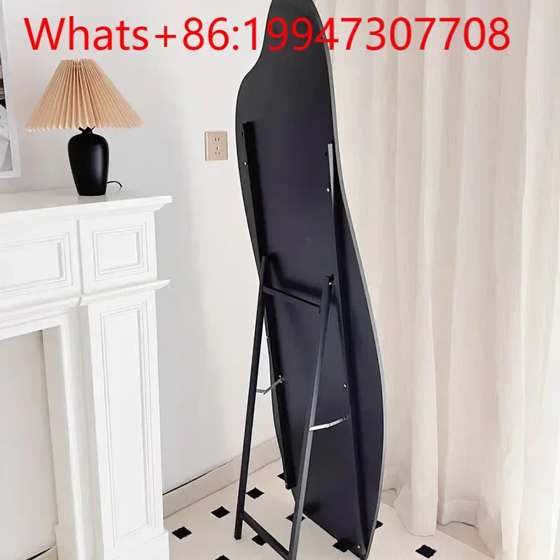 

Retro Floor-to-ceiling Full-length Mirror Solid Wood Frame Full-length Mirror Living Room Bedroom Decoration Large Mirror.