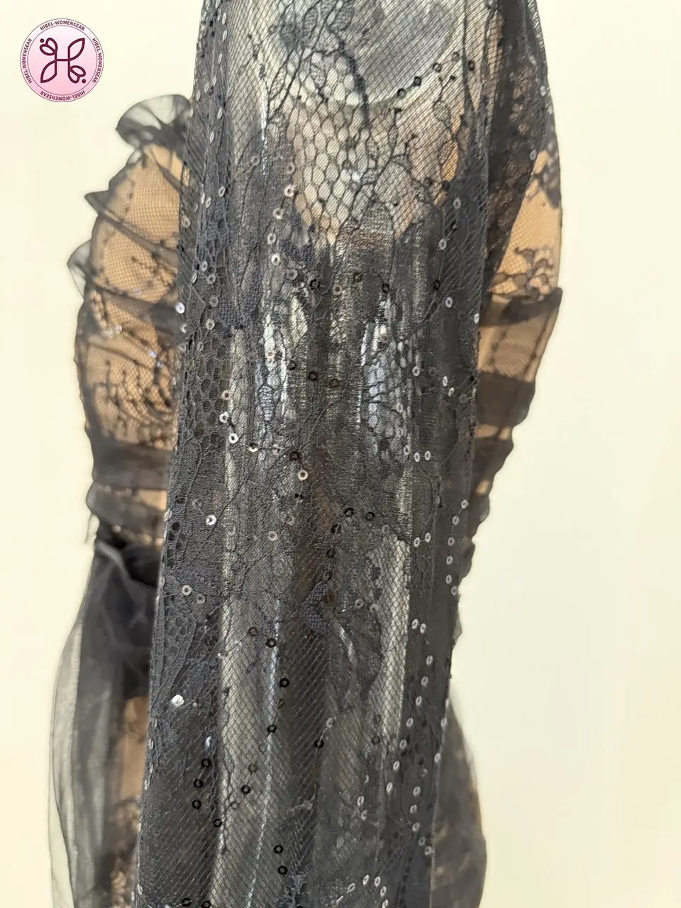 فستان دانتيل مشد فاخر - فستان ماكسي شبكي شفاف بأكمام طويلة (ملابس رسمية للسهرة الأنيقة للنساء) #5