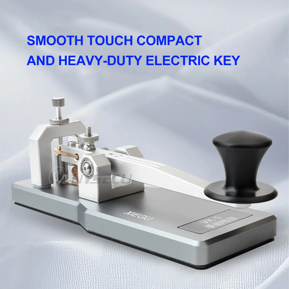 Xiegu Electric Key VK-5 Shortwave Radio Manual Key Morse Code Radio Transmission Key Aluminum Alloy Base