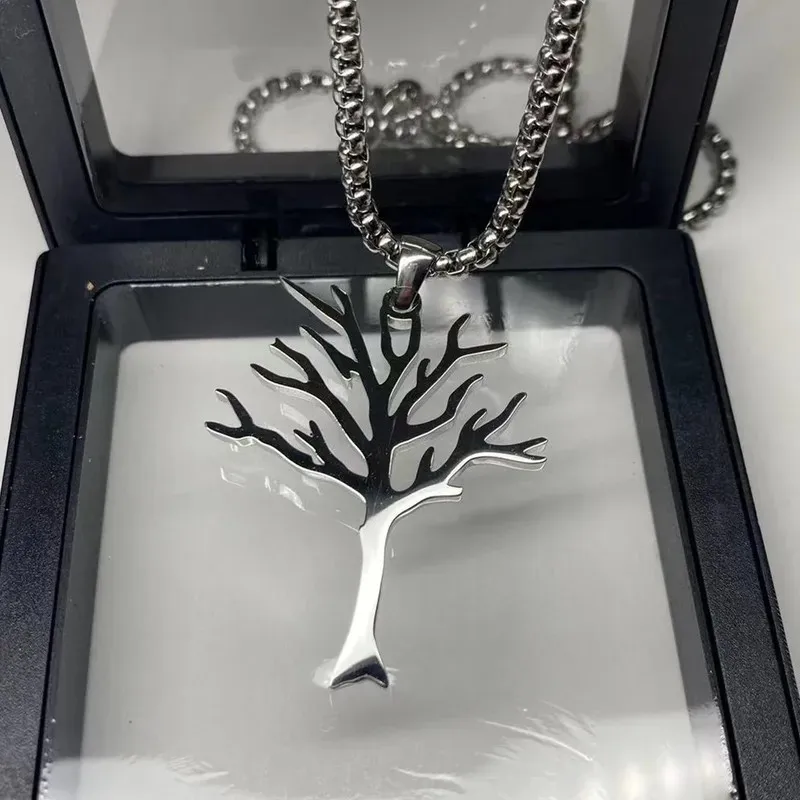 Trendy new hip-hop style high quality stainless steel tree of life pendant necklace for men and women