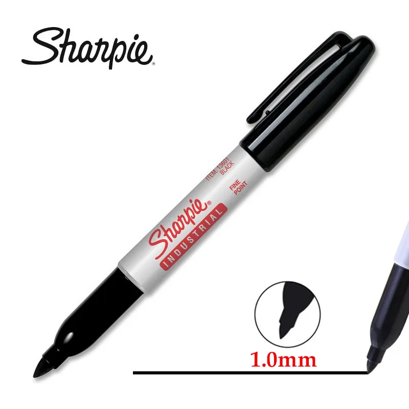 New Black Sharpie High Temperature Oil Marker Pen 1MM Art Dust-free Supplies Doodling Manga Drawing Writing Stationery