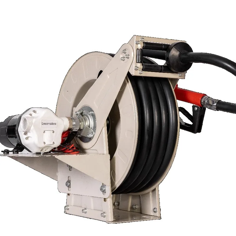 Factory-Made Electric Fuel Pump With ±1% Accuracy 60L/Min Flow Rate Light Corrosive Liquid Universal Transfer Pump Hose Reel