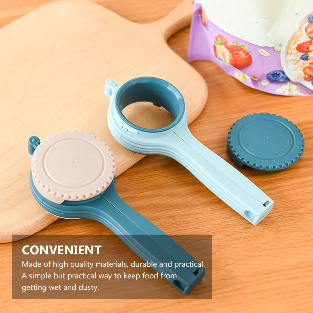 1Pcs Large Diameter Nozzle Sealing Clamp for Food Bags Rotate Open Design Powerful Seal Anti-Dust Anti-Moisture Snack Fresh